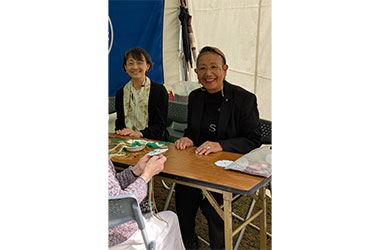 ユネスコブースの様子「組紐」